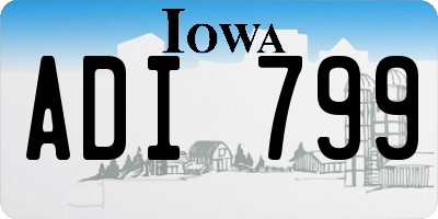 IA license plate ADI799