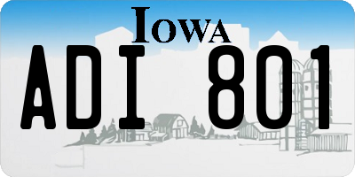 IA license plate ADI801