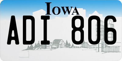 IA license plate ADI806