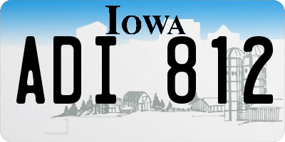 IA license plate ADI812