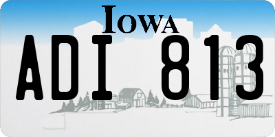 IA license plate ADI813
