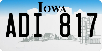 IA license plate ADI817