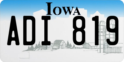 IA license plate ADI819