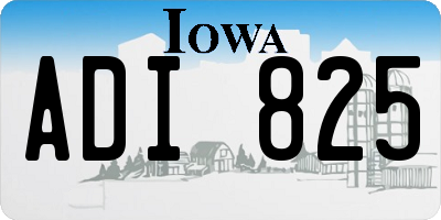 IA license plate ADI825