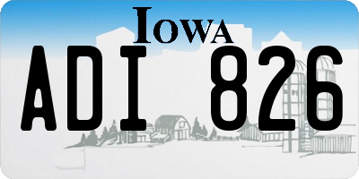 IA license plate ADI826