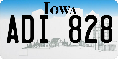 IA license plate ADI828