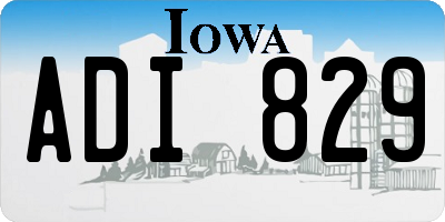 IA license plate ADI829