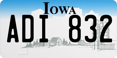 IA license plate ADI832