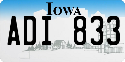 IA license plate ADI833