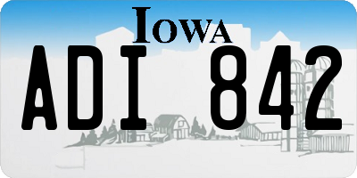 IA license plate ADI842