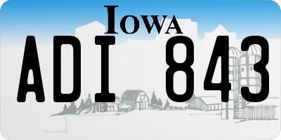 IA license plate ADI843