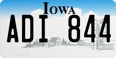 IA license plate ADI844