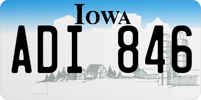 IA license plate ADI846