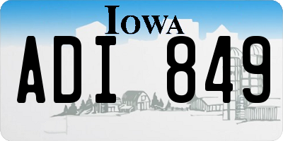 IA license plate ADI849