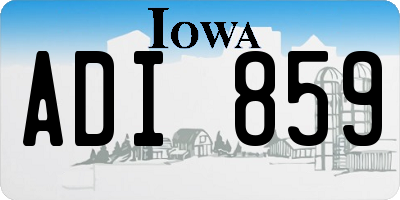 IA license plate ADI859