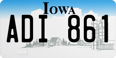 IA license plate ADI861