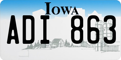 IA license plate ADI863