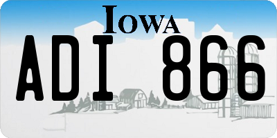 IA license plate ADI866