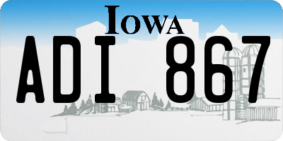 IA license plate ADI867
