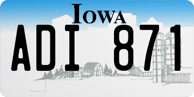 IA license plate ADI871