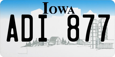 IA license plate ADI877