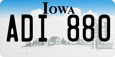 IA license plate ADI880