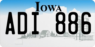 IA license plate ADI886