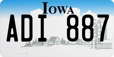 IA license plate ADI887