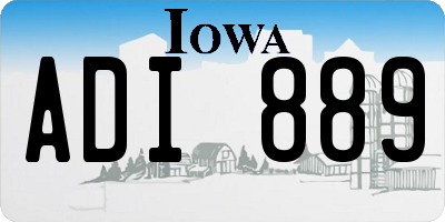 IA license plate ADI889