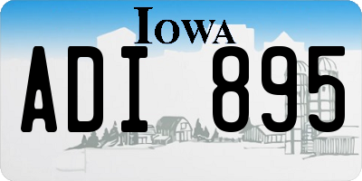IA license plate ADI895