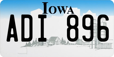 IA license plate ADI896