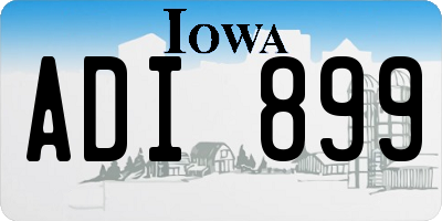 IA license plate ADI899