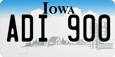 IA license plate ADI900