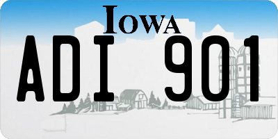 IA license plate ADI901