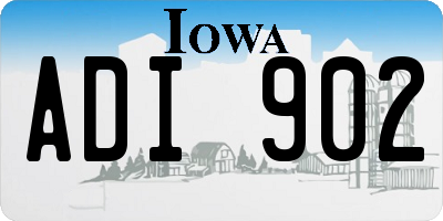 IA license plate ADI902