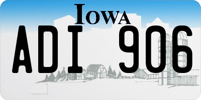 IA license plate ADI906