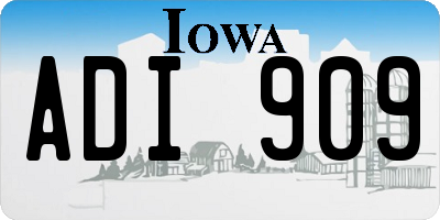 IA license plate ADI909