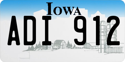IA license plate ADI912
