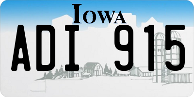 IA license plate ADI915