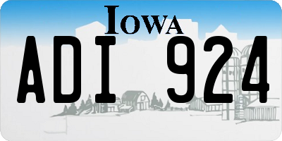 IA license plate ADI924