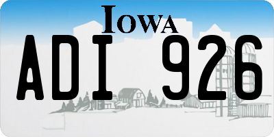 IA license plate ADI926