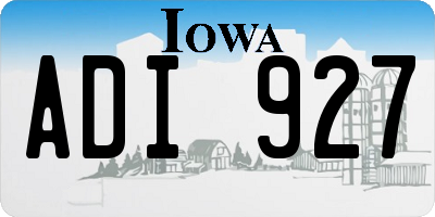 IA license plate ADI927