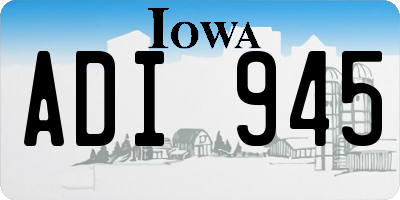 IA license plate ADI945