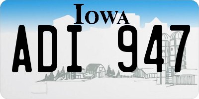 IA license plate ADI947