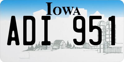 IA license plate ADI951