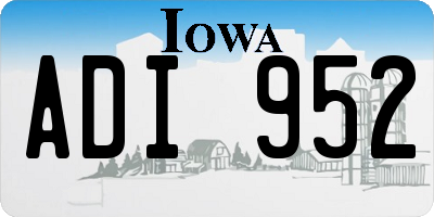 IA license plate ADI952
