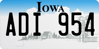 IA license plate ADI954