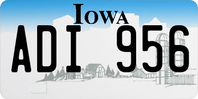 IA license plate ADI956