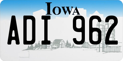 IA license plate ADI962
