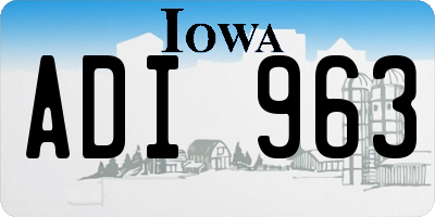 IA license plate ADI963